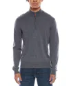 Mette Merino Wool 1/4-zip Mock Neck Sweater In Gray