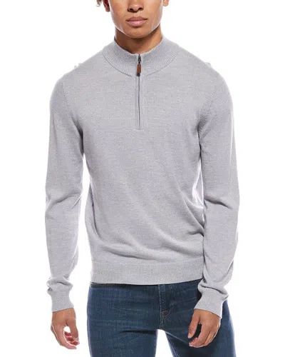 METTE MERINO WOOL 1/4-ZIP MOCK NECK SWEATER