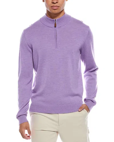 METTE METTE MERINO WOOL 1/4-ZIP MOCK NECK SWEATER