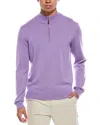 Mette Merino Wool 1/4-zip Mock Neck Sweater In Purple