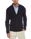 Mette Merino Wool Shawl Collar Cardigan In Blue