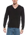 Mette Merino Wool V-neck Sweater In Black