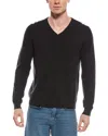 Mette Merino Wool V-neck Sweater In Black