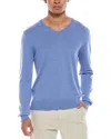 Mette Merino Wool V-neck Sweater In Blue