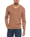 Mette Merino Wool V-neck Sweater In Brown