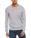 Mette Merino Wool V-neck Sweater In Gray
