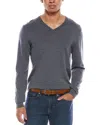 Mette Merino Wool V-neck Sweater In Gray