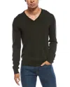 Mette Merino Wool V-neck Sweater In Green