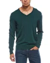 Mette Merino Wool V-neck Sweater In Green
