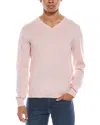 Mette Merino Wool V-neck Sweater In Pink