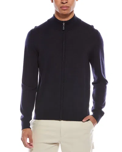 METTE MERINO WOOL ZIP MOCK NECK CARDIGAN