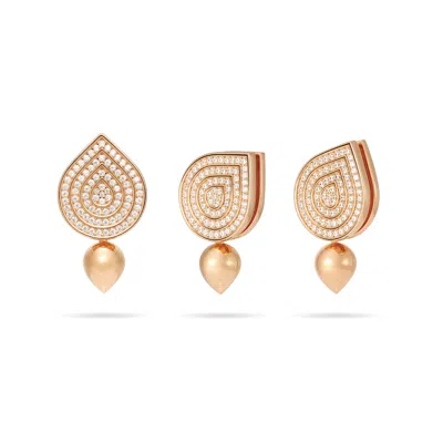 Meulien Women's Dancing Waterdrop Earrings - Rose Gold