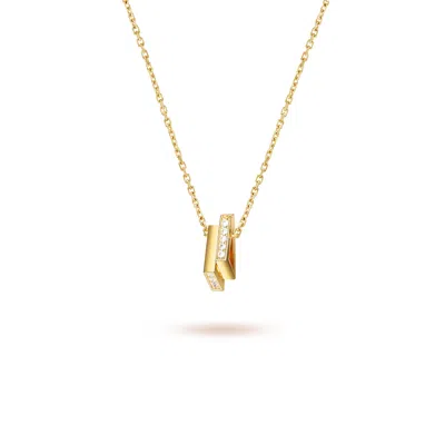 Meulien Women's Double Mini Triangle Necklace - Gold
