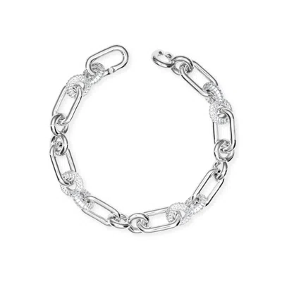 Meulien Women's Infinity Circle Link Bracelet - Silver