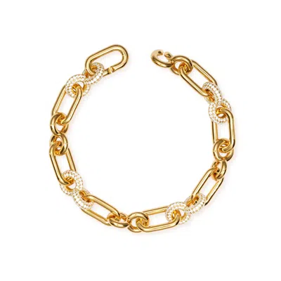 Meulien Women's Infinity Circle Link Bracelet - Gold In Burgundy