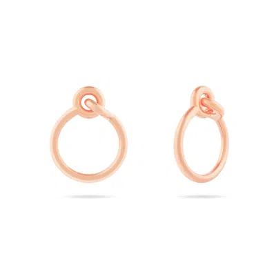 Meulien Women's Interlocked Double Circle Ring - Rose Gold In Pink