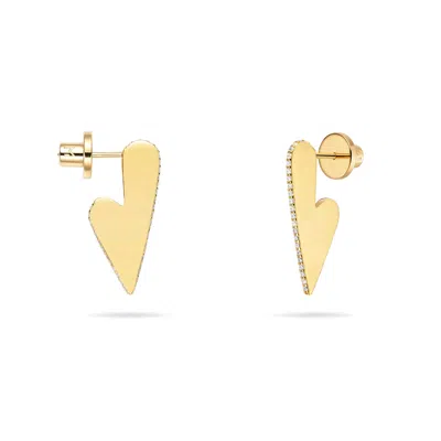 Meulien Women's Keen Heart Earrings - Gold
