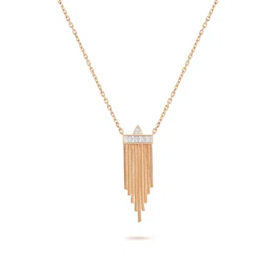 Meulien Women's Mini Tassel Necklace - Rose Gold