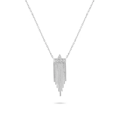Meulien Women's Mini Tassel Necklace - Silver In Metallic