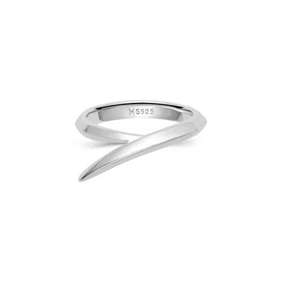 Meulien Women's Pointed Curve Ring - Silver