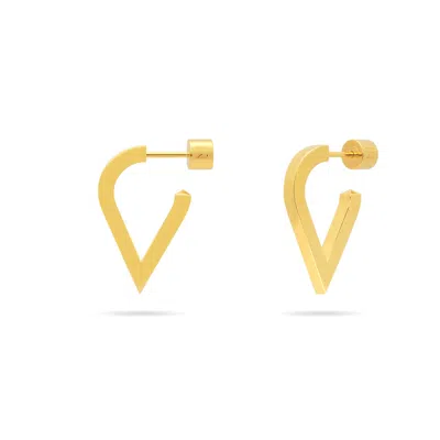 Meulien Women's Stylized Waterdrop Drop Earrings - Gold