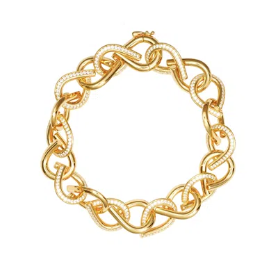 Meulien Women's Waterdrop Link Bracelet - Gold
