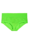 Meundies Allover Lace Hipster Briefs In Green