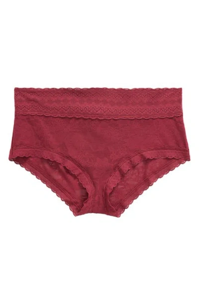 Meundies Allover Lace Hipster Briefs In Plum Dead Flowers