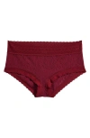 Meundies Allover Lace Hipster Briefs In Red
