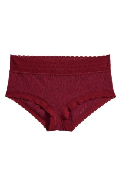 Meundies Allover Lace Hipster Briefs In Red