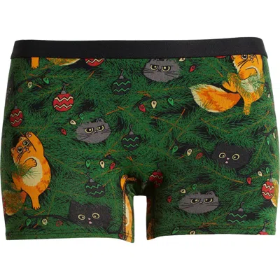 Meundies Boyshort Briefs In Meowy Christmas