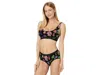Meundies Bra Women Black Shroomin Print Stretch U-neck Pullover Beach Erk1019 In Black