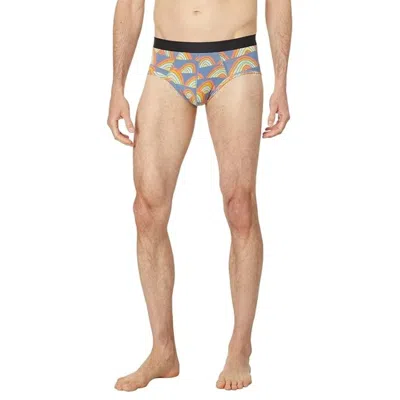 Meundies Brief Men's Multicolor Retro Rainbows Stretch Underwear Gbo902