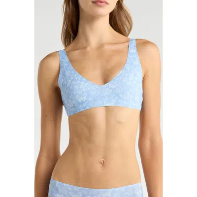Meundies Dreamseam Plunge Bralette In Blue