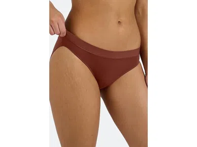 Meundies Feel Free Bikini Women's Cedar Wood Stretch Underwear Ddr043 In Brown