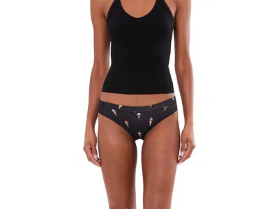 Meundies Feel Free Bikini Women's Lingerie Love Is Sweet: Xl In Black