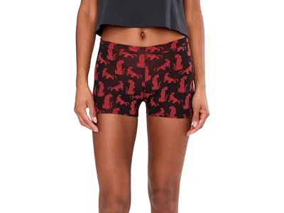 Meundies Feel Free Boyshorts In Burgundy