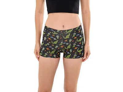 Meundies Feel Free Boyshorts Women's Underwear Explorasaurus: Lg In Black