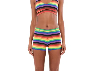Meundies Feel Free Boyshorts Women's Underwear Pride: 2xl In Blue