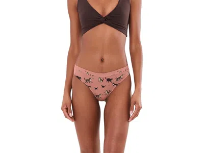 Meundies Feel Free Thong Women's Lingerie Frisky Business: Xs In Pink