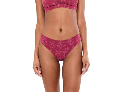 Meundies Feel Free Thong Women's Lingerie Rustling Rouge: Xl In Pink