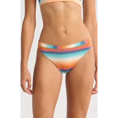 Meundies Feelfree High Cut Bikini In Pool Stripes
