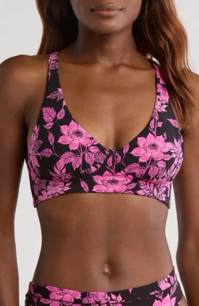 Meundies Feelfree Longline Bralette In Pink