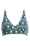 Meundies Feelfree Longline Bralette In Penguin Sweater