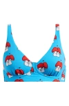 Meundies Feelfree Longline Bralette In Blue