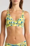 Meundies Feelfree Longline Bralette In Squeeze The Day