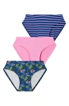 Meundies Kids' Feelfree Assorted 3-pack Bikini Briefs In Multi