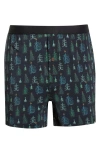 Meundies Knit Boxers In Green