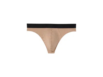 Meundies Pouch Front Thong In Sand