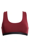 Meundies Print Bralette In Cabernet